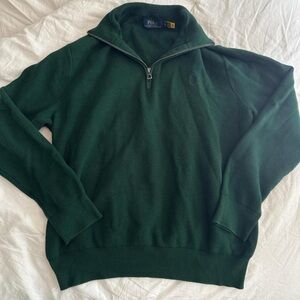 Green Polo Ralph Lauren quarter zip sweater